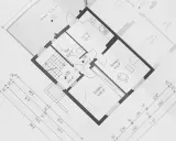 Plan domu z zaznaczonym metrażem pomieszczeń: kuchnia, łazienka, salon, sypialnia i taras. Wymiary podane w m².
