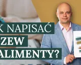 Czy pozew o alimenty można napisać ręcznie? Mężczyzna w garniturze trzyma dokument z rozmytymi danymi.