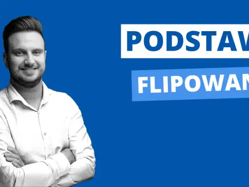 Uśmiechnięty mężczyzna w białej koszuli, z rękami skrzyżowanymi na piersi, obok napisu "PODSTAWY FLIPOWANIA".