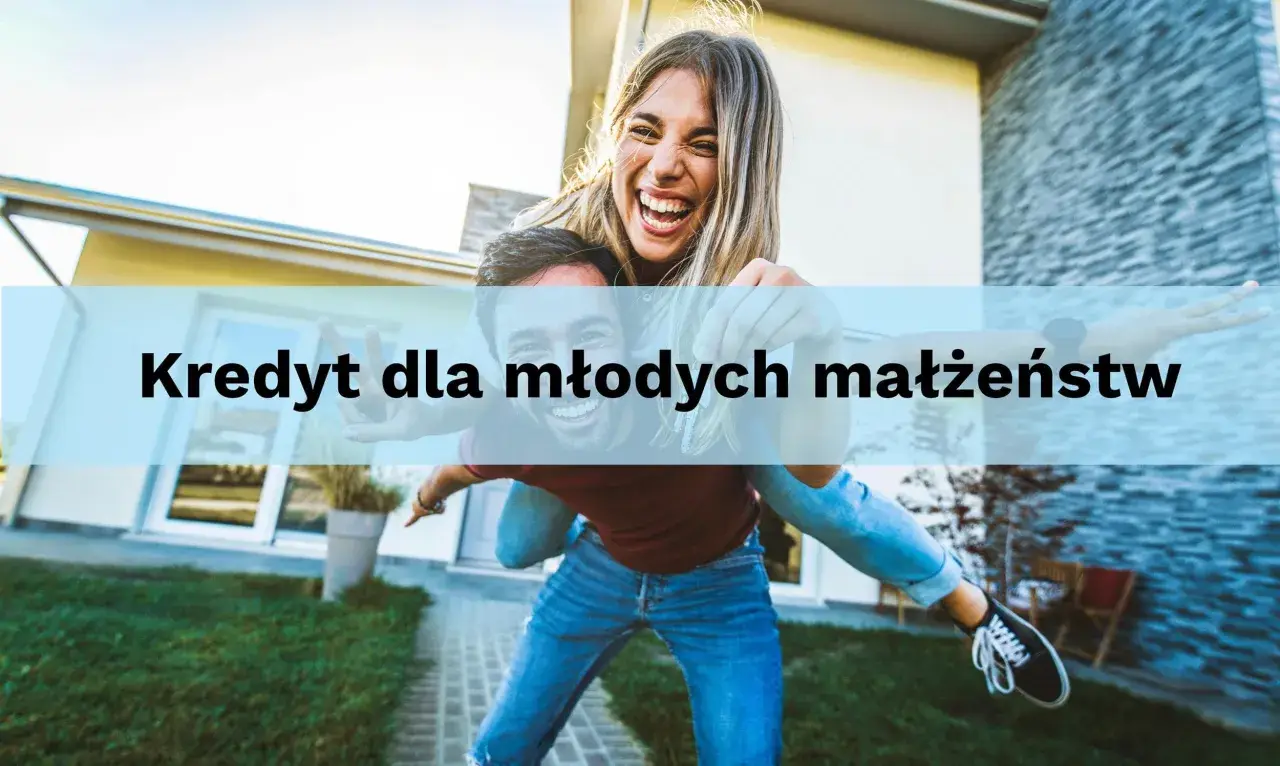 Szczęśliwe młode małżeństwo cieszy się wolnością, marząc o własnym domu. Kredyt na mieszkanie dla młodych to klucz do ich przyszłości.